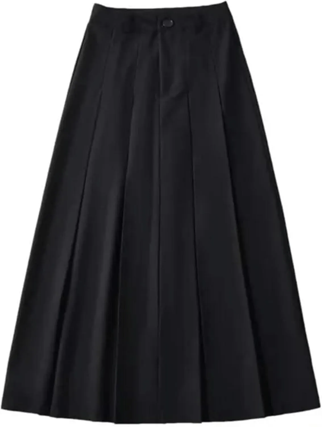 Elegant Office Lady Suit Skirts Autumn Zipper High Waisted Women Pleated Midi Skirt Female Y2K Jupe Grey-BG-XS, X-Small