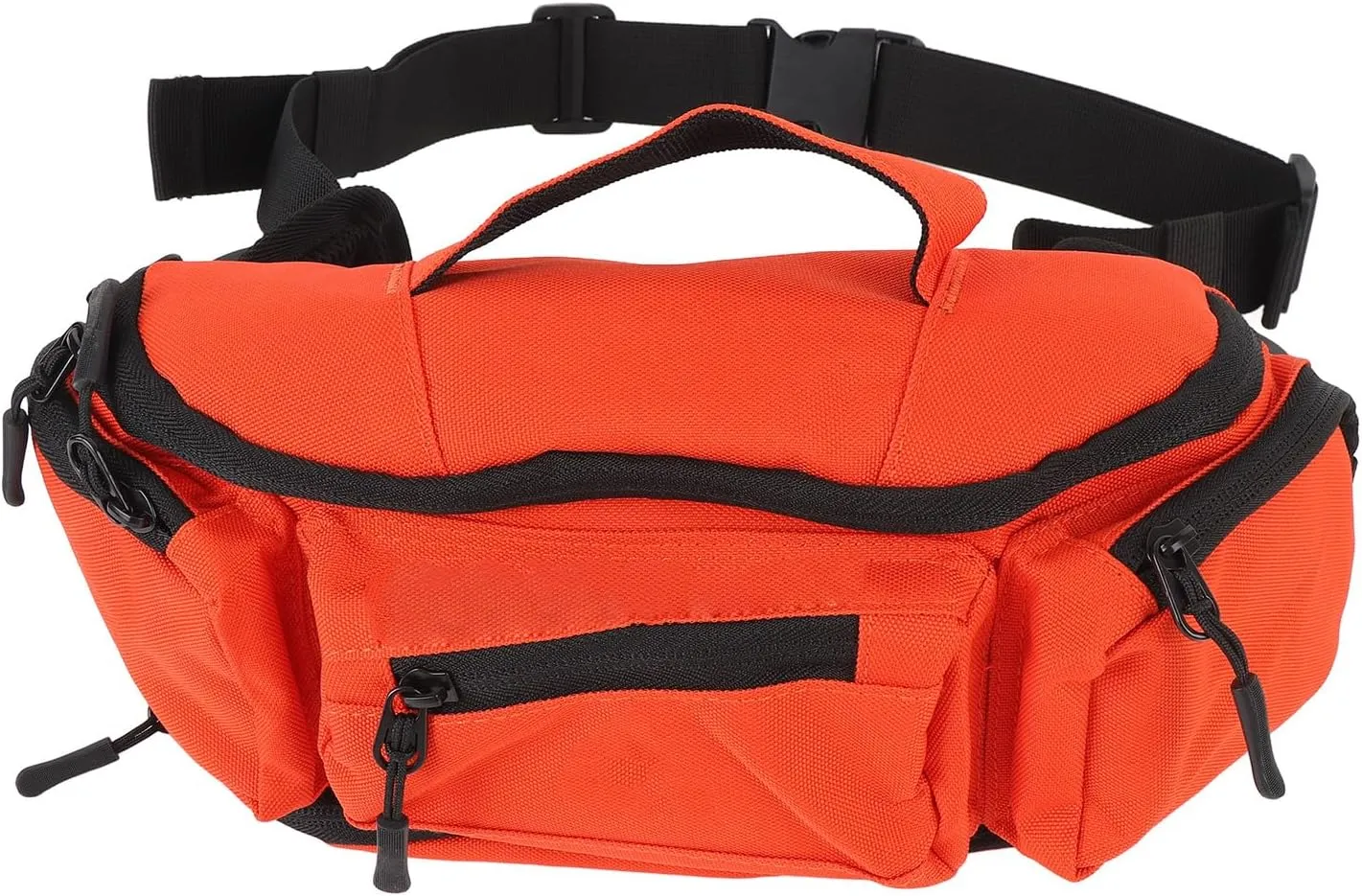 Fanny Pack Waist Pack, Waist Bag Hiking Travel Essentials for Women Men Belt Bag, Partition Storage Adjustable Belt Waist Pack for Hiking Running Travel Cycling (Orange)
