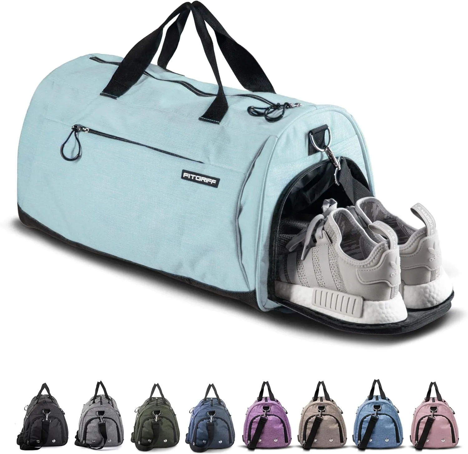 Fitgriff Gym Bag for Men & Women with Shoe & Wet Compartment - Duffle Bag for Travel, Sports, Fitness & Workout