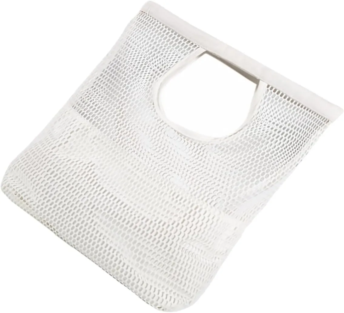 Foldable Shopping Pouch Mesh Beach Bag Large Canvas Tote for Shopping Beach