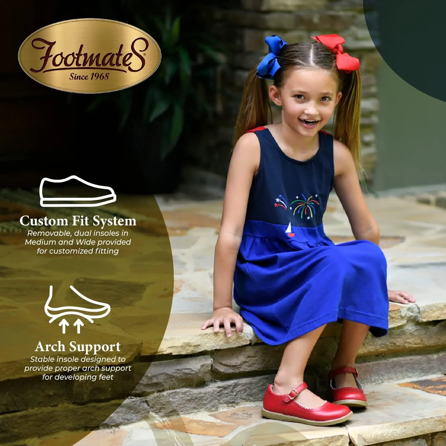 FOOTMATES Baby-Girl's Allie (Infant/Toddler/Little Kid) Mary Jane Flat