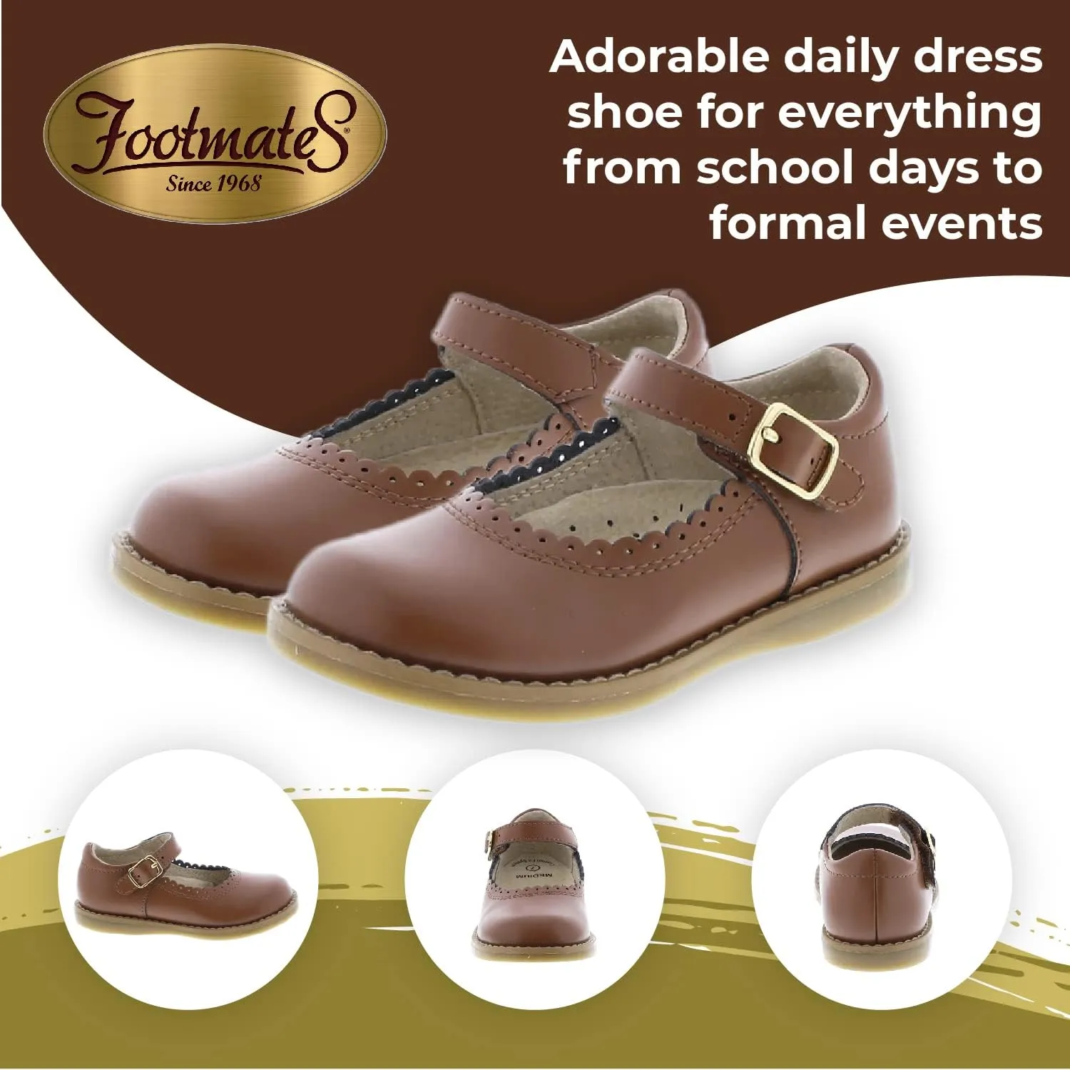 FOOTMATES Baby-Girl's Allie (Infant/Toddler/Little Kid) Mary Jane Flat