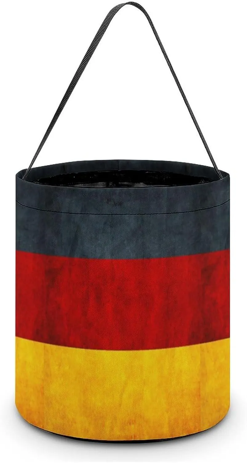 German Flag Funny Easter Egg Bags Trick-o-r-Treat Tote Bag Reusable Bucket Storage Basket Handbag Party Novelty