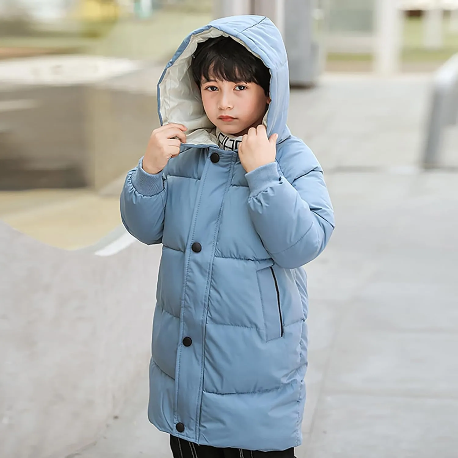 Girls Coats Size 6/7 Children's Down Padded Jacket Long Cotton Padded Jacket Baby Children's Winter Coat for Youth Girls