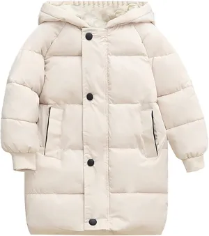 Girls Coats Size 6/7 Children's Down Padded Jacket Long Cotton Padded Jacket Baby Children's Winter Coat for Youth Girls