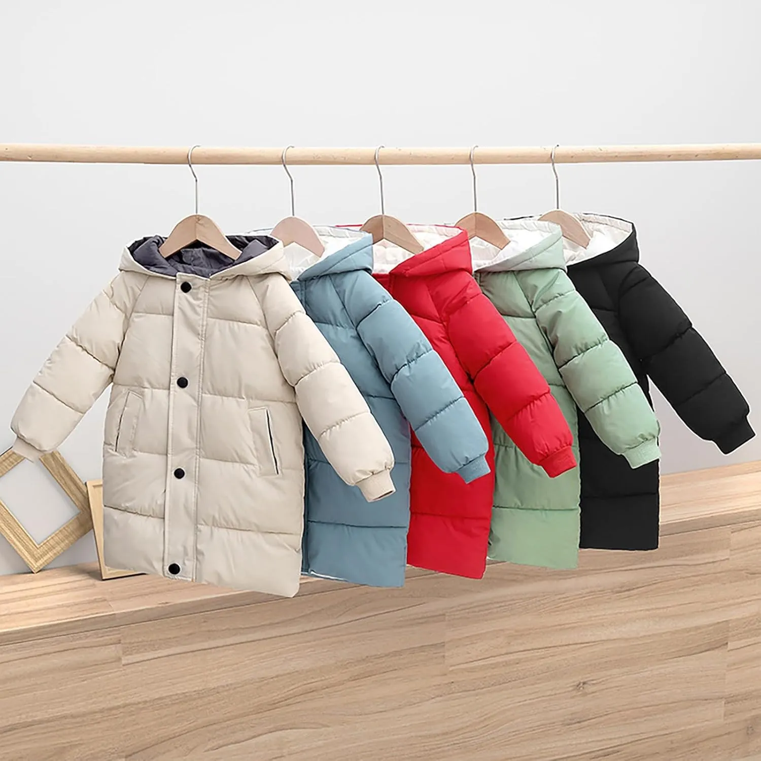 Girls Coats Size 6/7 Children's Down Padded Jacket Long Cotton Padded Jacket Baby Children's Winter Coat for Youth Girls