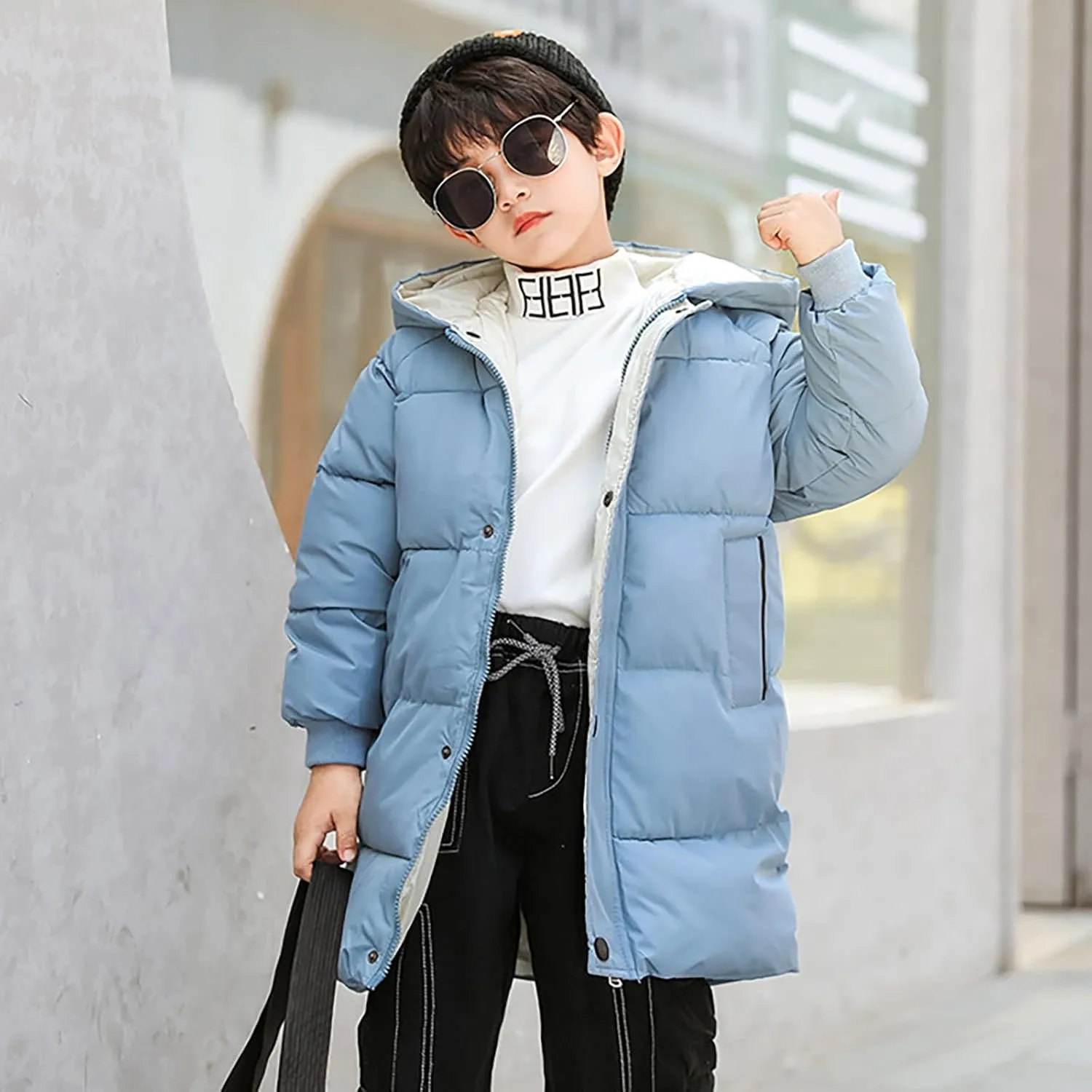 Girls Coats Size 6/7 Children's Down Padded Jacket Long Cotton Padded Jacket Baby Children's Winter Coat for Youth Girls