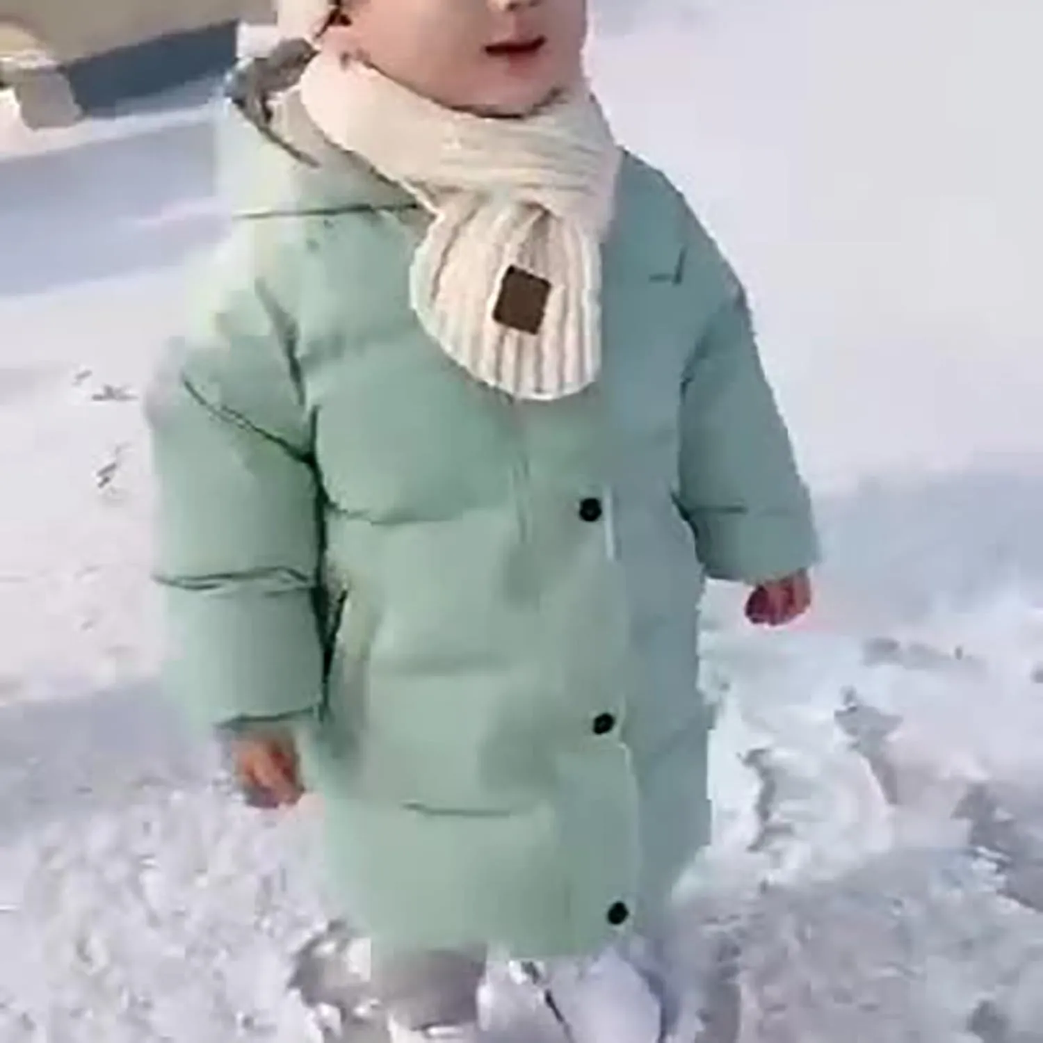 Girls Coats Size 6/7 Children's Down Padded Jacket Long Cotton Padded Jacket Baby Children's Winter Coat for Youth Girls