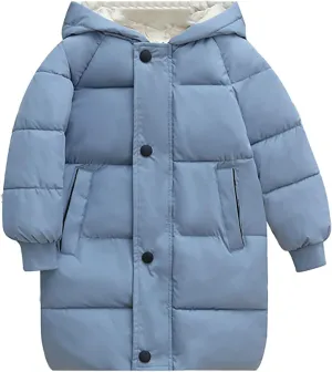 Girls Coats Size 6/7 Children's Down Padded Jacket Long Cotton Padded Jacket Baby Children's Winter Coat for Youth Girls