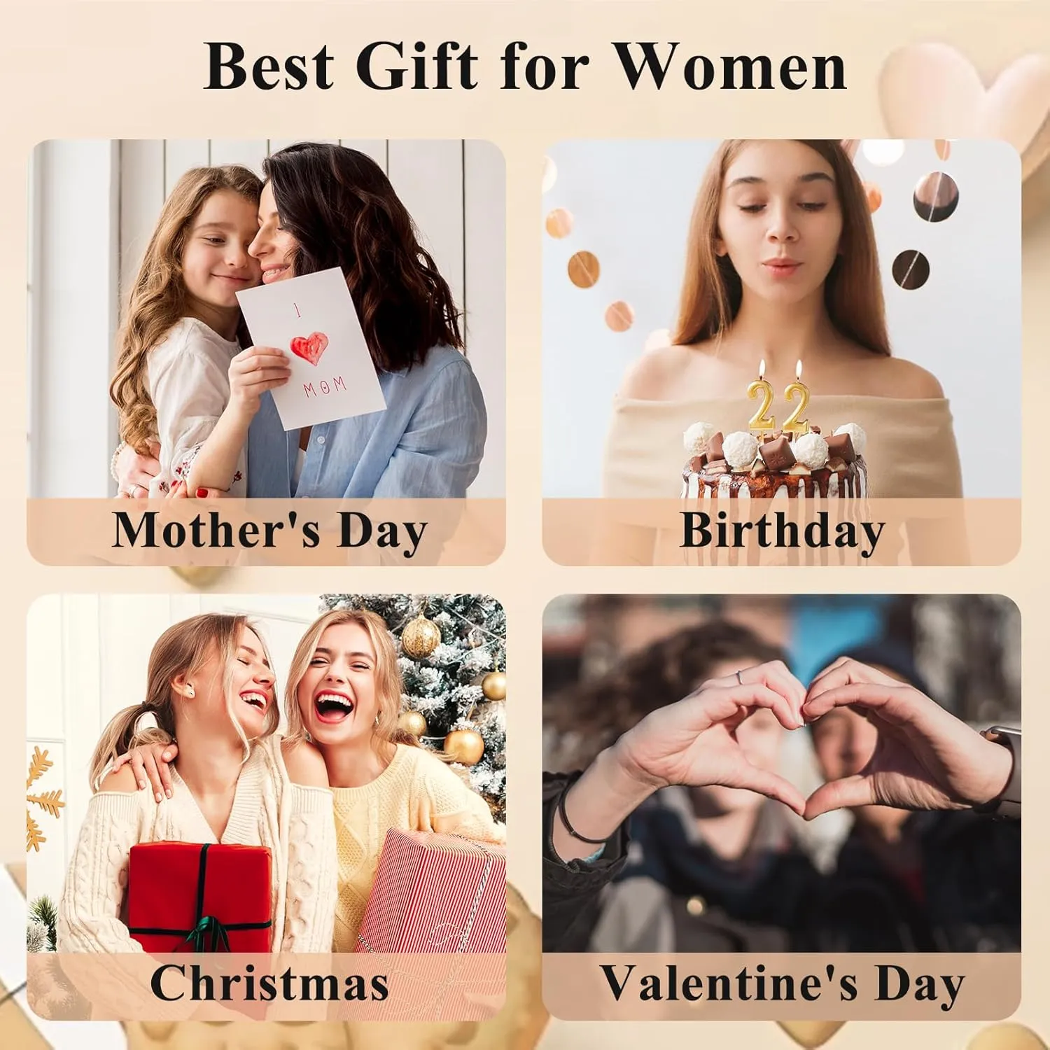 Gold Bracelets for Women Gold Bracelet Stack Pearl Beaded Bracelets for Women 14K Gold Plated Stretch Bead Ball Bracelet Sets Jewelry for Mother's Day Birthday Gifts