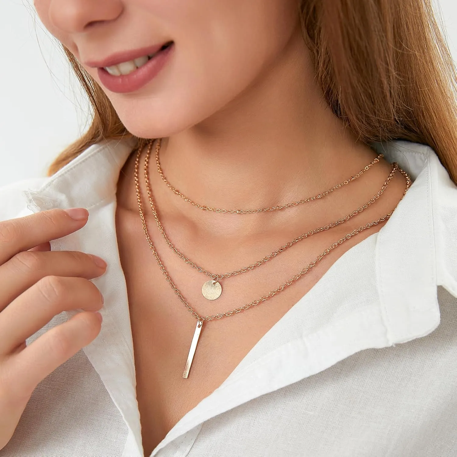 Gold Necklace for Women Initial Necklaces,Crystal Gold Chain Gemstone Name Necklace, Letter Personalized Pendant Necklaces Crystal Necklace