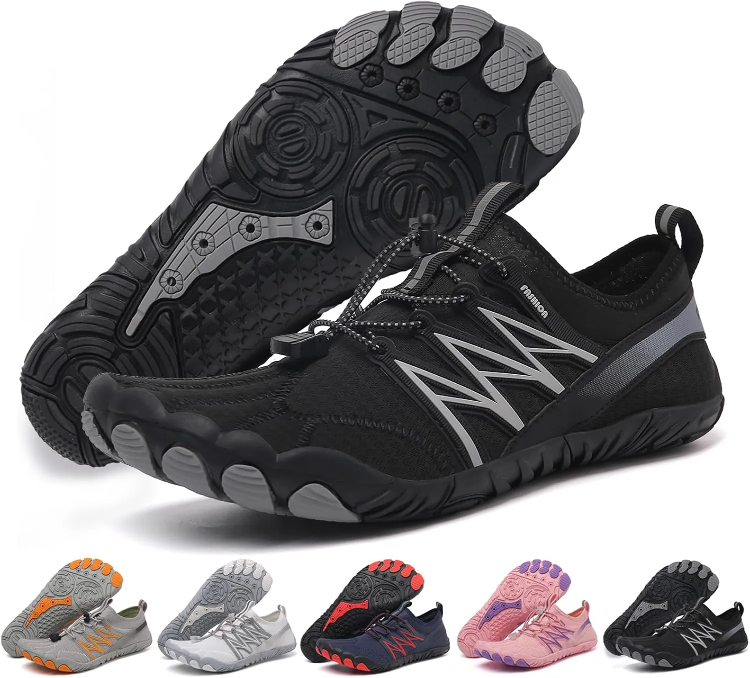 GUNIYIFS Walking Water Shoes Men Hike Barefoot Shoes Women Wide Toe Box Non-Slip Quick Dry Breathable Outdoor Athletic Footwear Beach