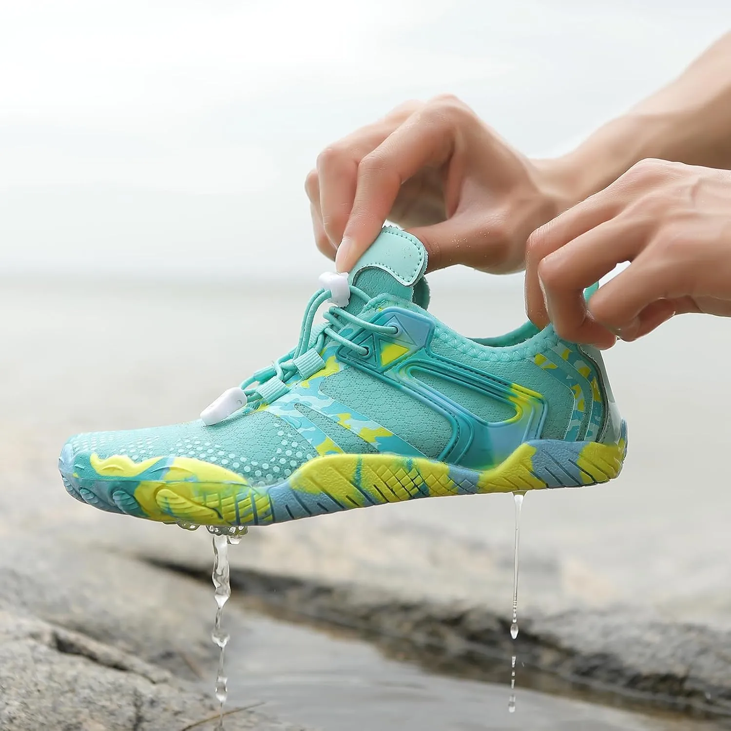 GUNIYIFS Water Shoes Men Women Adult Quick-Dry Aqua Sock Barefoot Shoes Non-Slip Hike Breathable Footwear Outdoor Athletic Beach