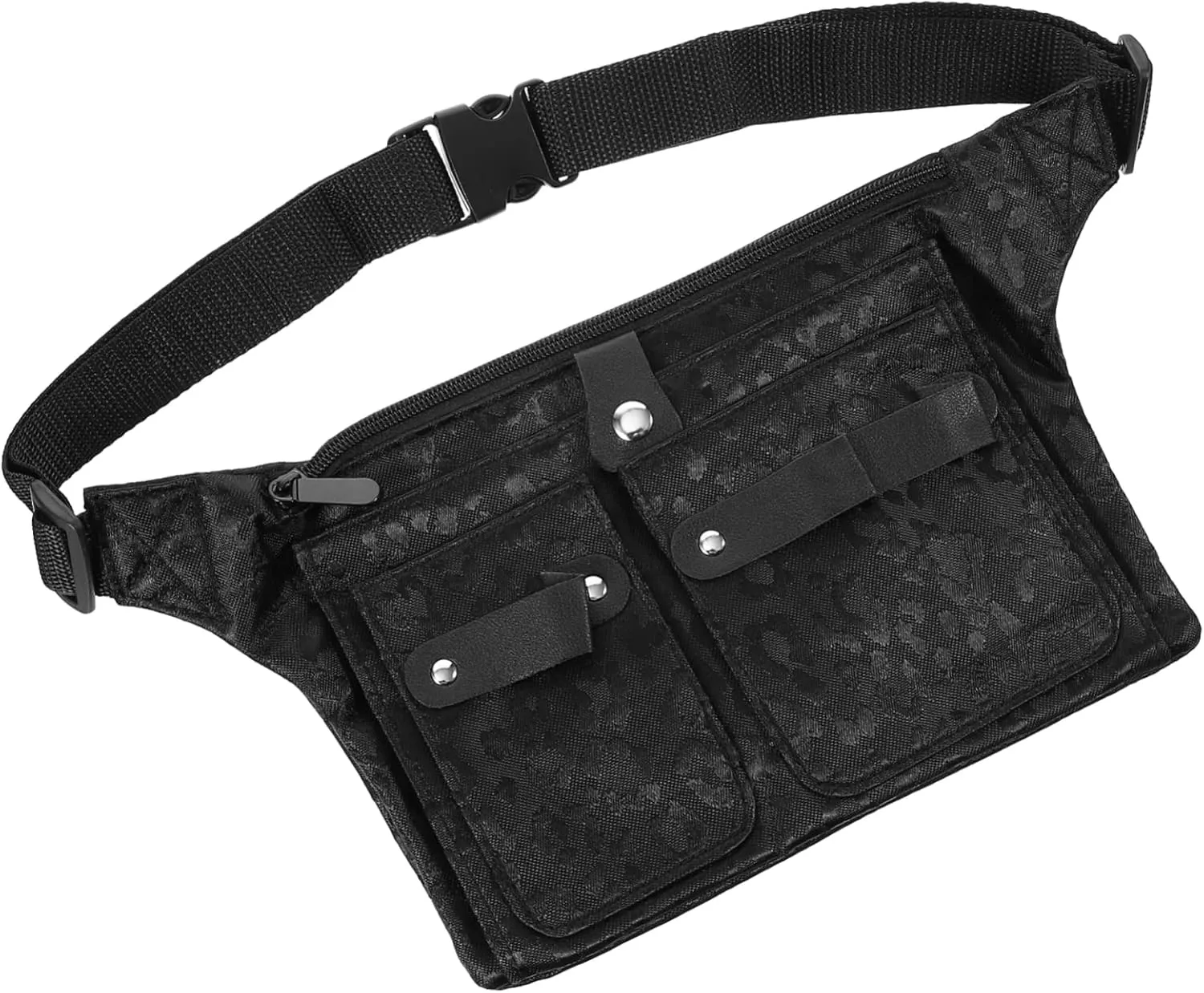 Hairdressing Waist Bag for Stylists Lightweight Multi Functional Barber Scissors Pouch Convenient Travel Storage for Combs and Tools Durable Canvas Design Leopard Print