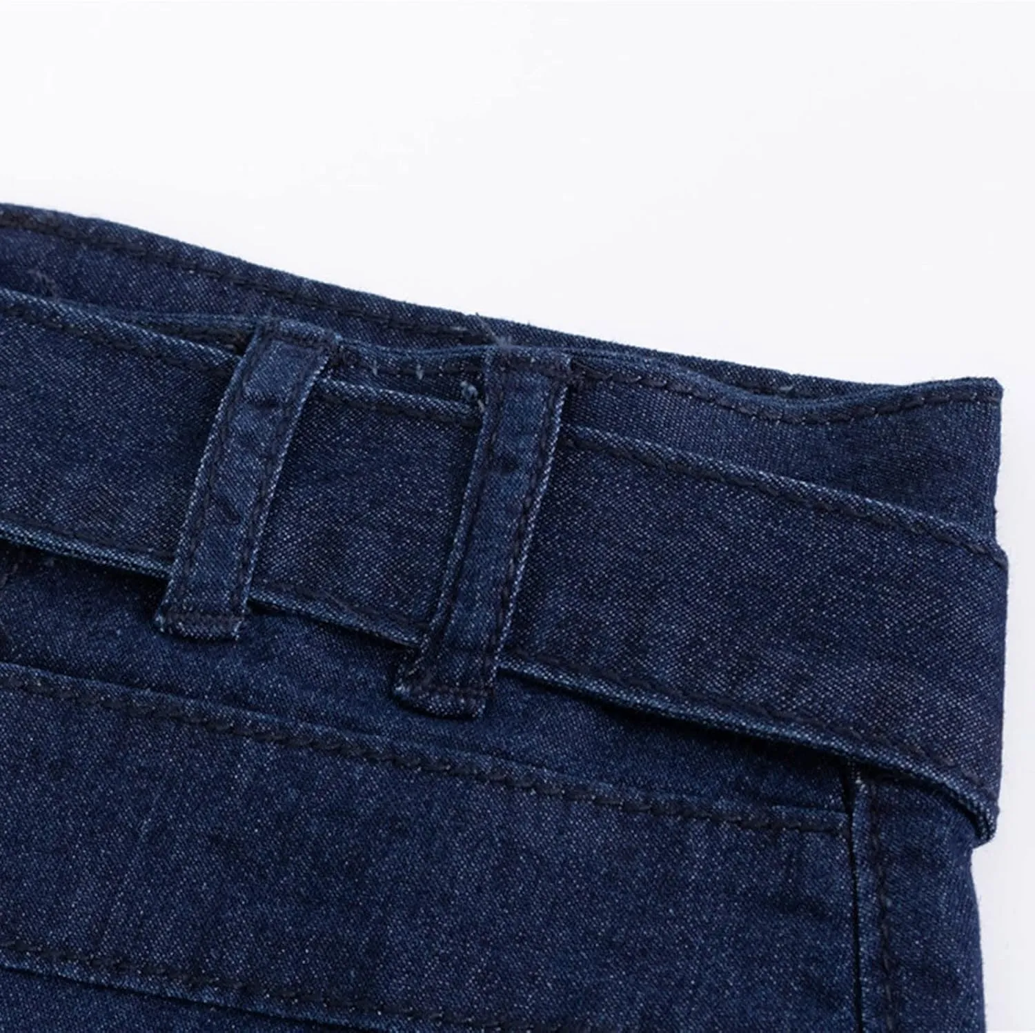High Waisted Flare Jeans for Woman Adjustable Tie Wide Leg Denim Trousers Trendy Stretchy Bell Bottoms with Pockets