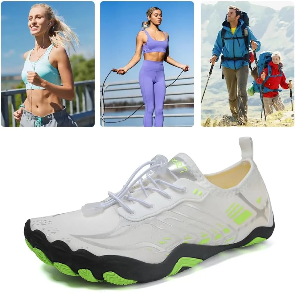 HiGropcore Water Shoes Men Women, Barefoot Wide Toe Box Beach Shoes, Quick Dry Breathable Swim Aqua Socks with Drainage