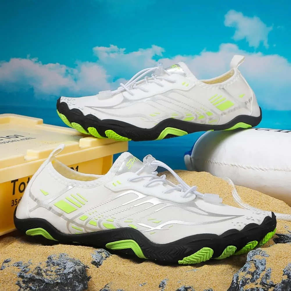 HiGropcore Water Shoes Men Women, Barefoot Wide Toe Box Beach Shoes, Quick Dry Breathable Swim Aqua Socks with Drainage