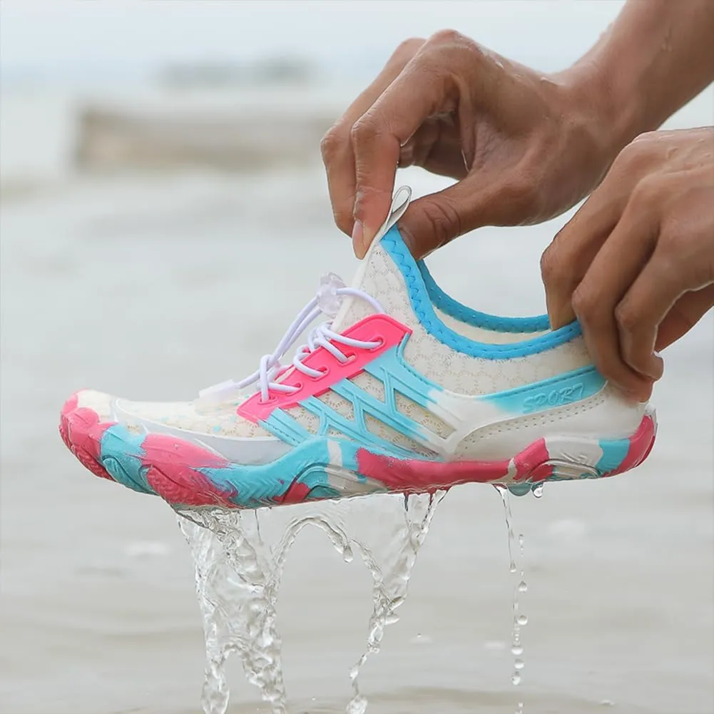 HiGropcore Water Shoes Men Women, Barefoot Wide Toe Box Beach Shoes, Quick Dry Breathable Swim Aqua Socks with Drainage