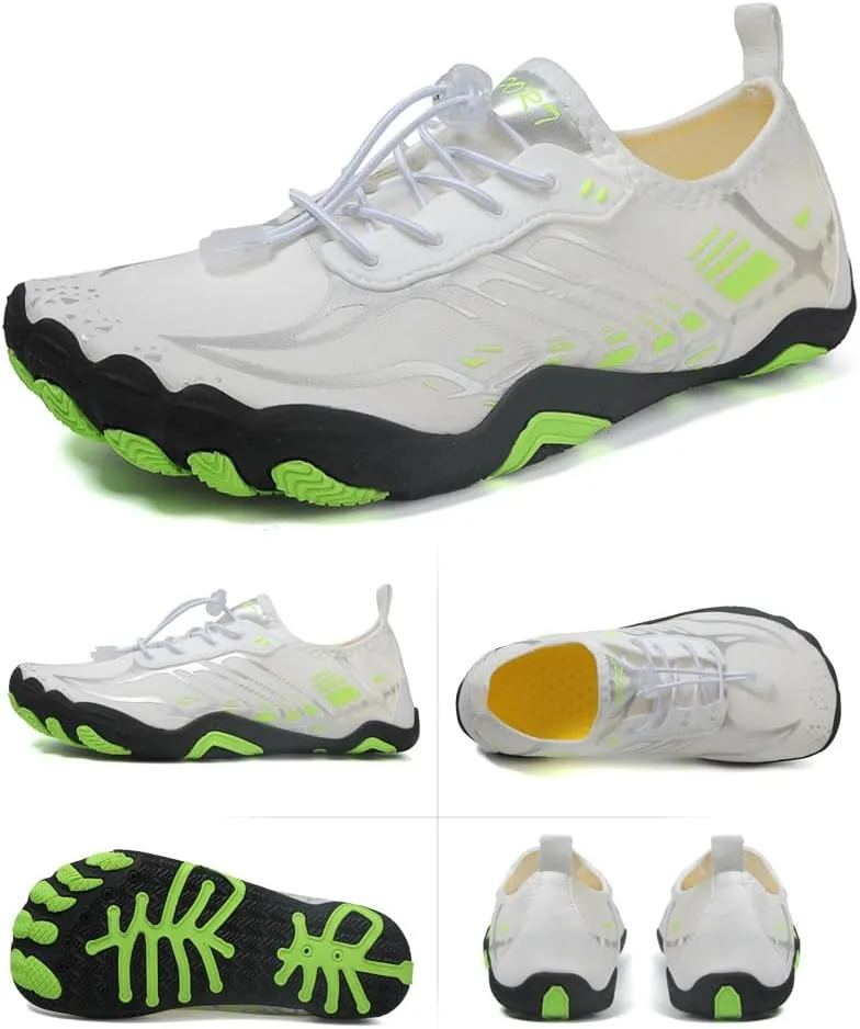 HiGropcore Water Shoes Men Women, Barefoot Wide Toe Box Beach Shoes, Quick Dry Breathable Swim Aqua Socks with Drainage