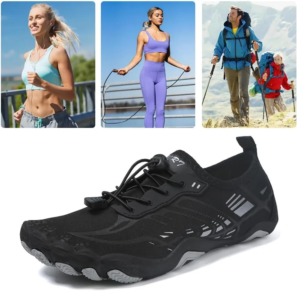HiGropcore Water Shoes Men Women, Barefoot Wide Toe Box Beach Shoes, Quick Dry Breathable Swim Aqua Socks with Drainage
