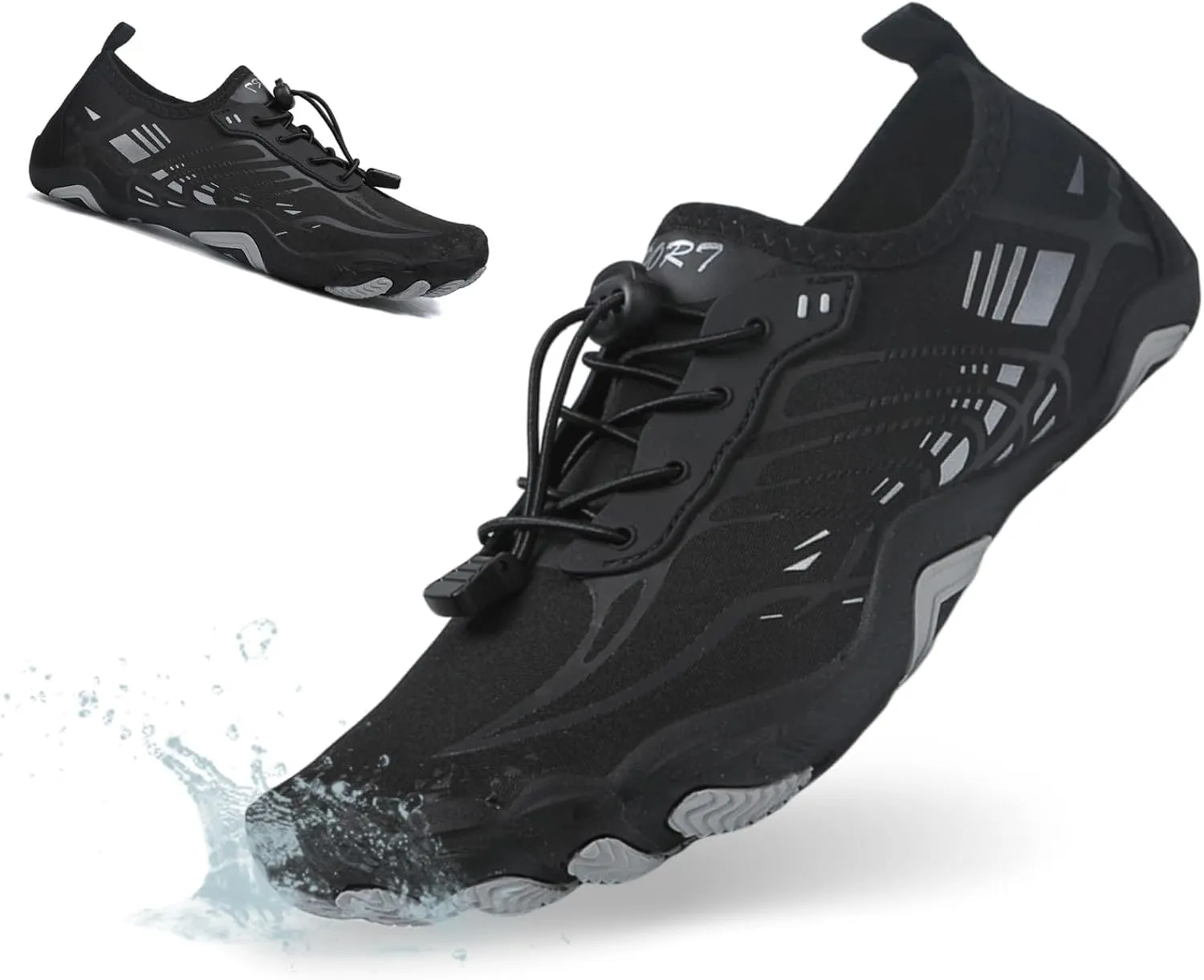 HiGropcore Water Shoes Men Women, Barefoot Wide Toe Box Beach Shoes, Quick Dry Breathable Swim Aqua Socks with Drainage