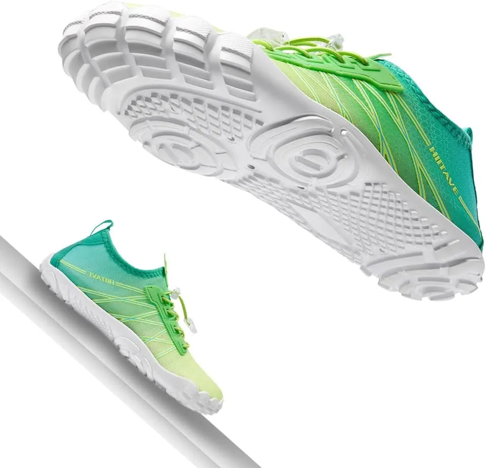HIITAVE Water Shoes Non Slip Aqua Shoes Barefoot Quick Dry Lightweight with Beach River Swim Pool for Men Women Gradient Color