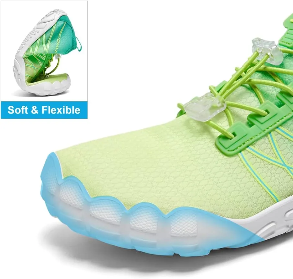 HIITAVE Water Shoes Non Slip Aqua Shoes Barefoot Quick Dry Lightweight with Beach River Swim Pool for Men Women Gradient Color