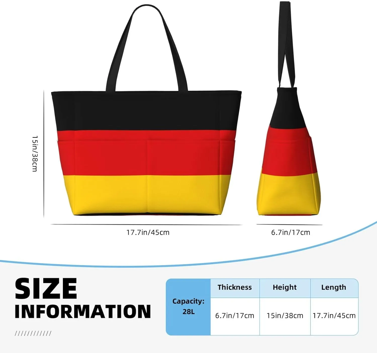 Honduras Flag Map Women Large Beach Bag Travel Weekender Foldable Tote Bag for Pool Beach Vacation Gym