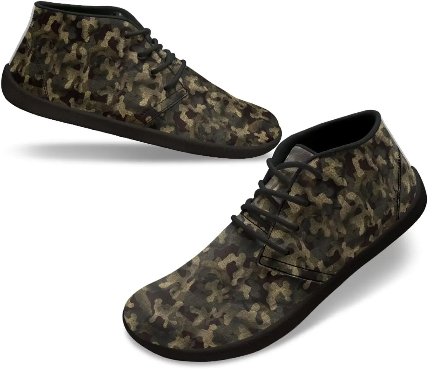 Howilath Camouflage Print Barefoot Shoes Men Waterproof Anti-Skid Casual Low Top Shoes Running Sneakers