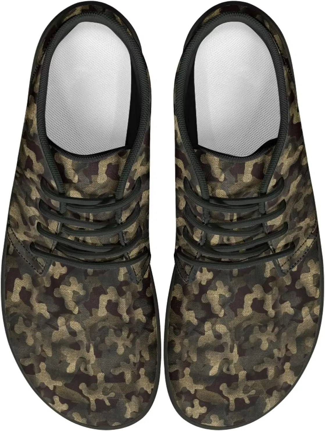 Howilath Camouflage Print Barefoot Shoes Men Waterproof Anti-Skid Casual Low Top Shoes Running Sneakers