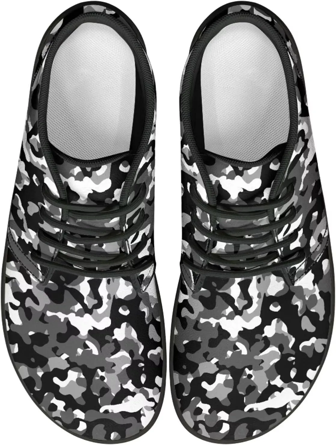 Howilath Camouflage Print Barefoot Shoes Men Waterproof Anti-Skid Casual Low Top Shoes Running Sneakers