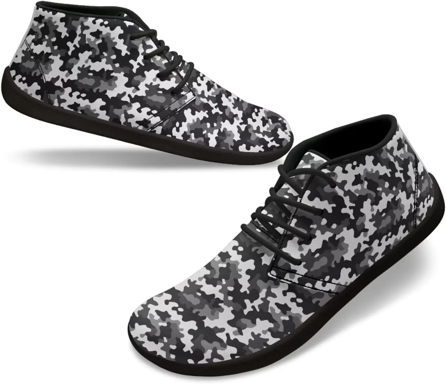 Howilath Camouflage Print Barefoot Shoes Men Waterproof Anti-Skid Casual Low Top Shoes Running Sneakers