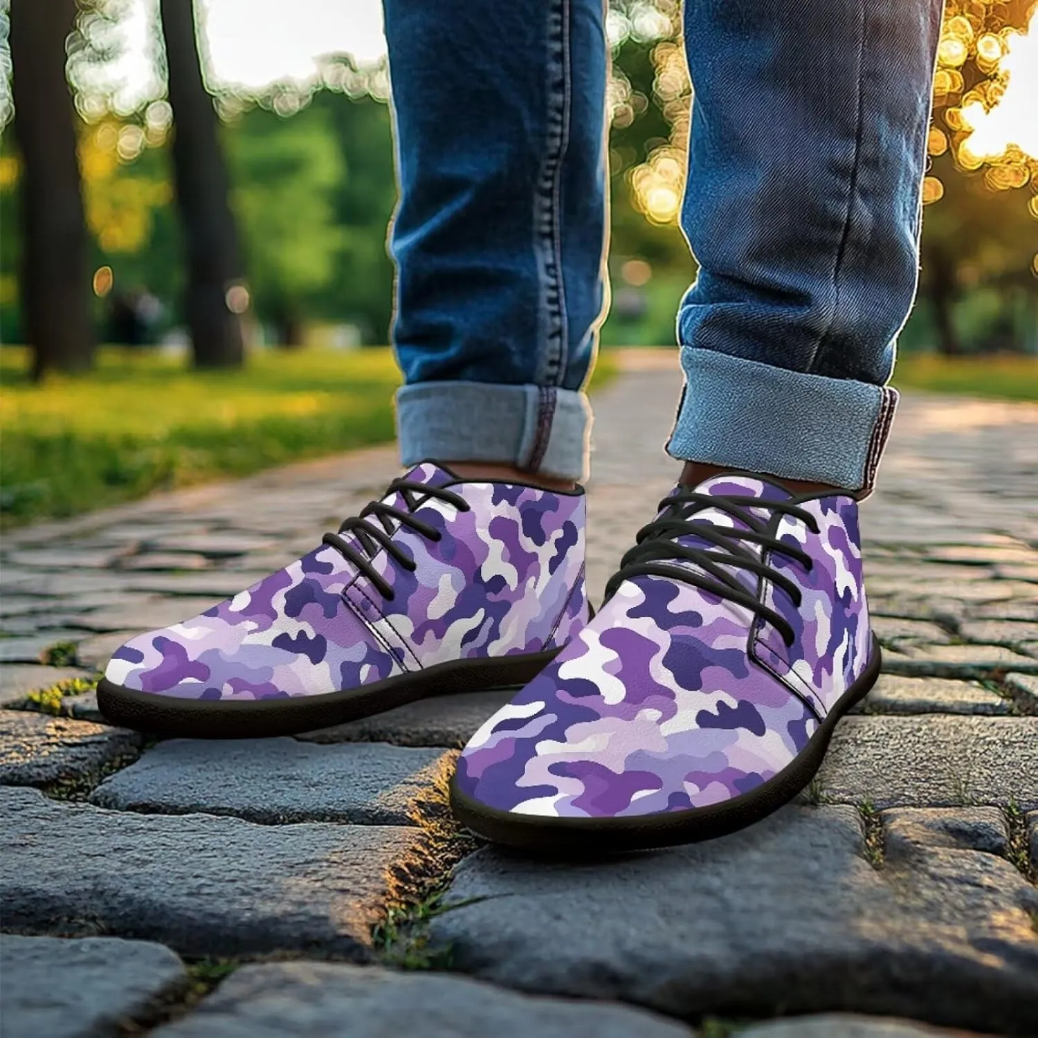 Howilath Camouflage Print Barefoot Shoes Men Waterproof Anti-Skid Casual Low Top Shoes Running Sneakers