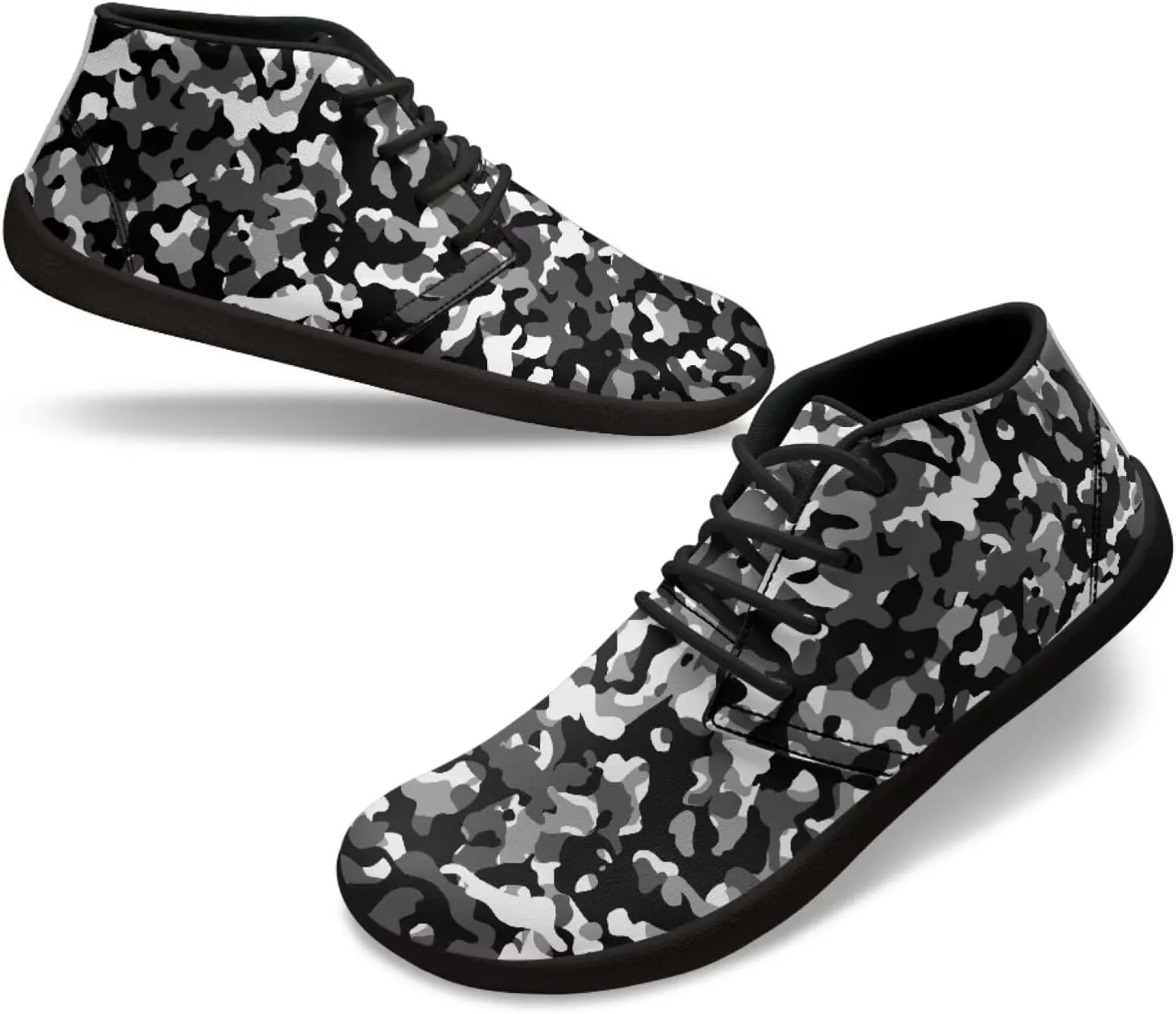 Howilath Camouflage Print Barefoot Shoes Men Waterproof Anti-Skid Casual Low Top Shoes Running Sneakers