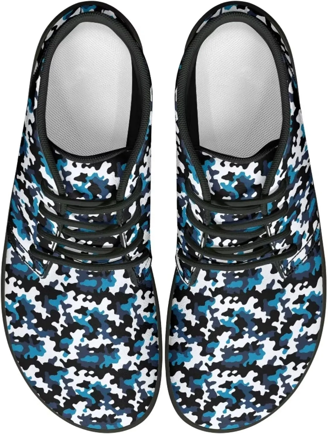 Howilath Camouflage Print Barefoot Shoes Men Waterproof Anti-Skid Casual Low Top Shoes Running Sneakers