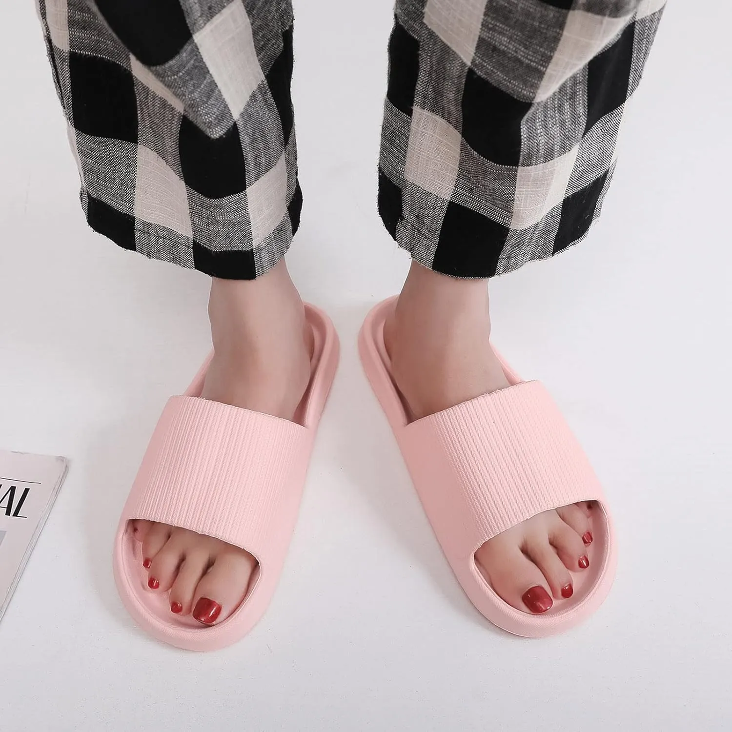 Indoor Slippers Slippers with Arch Support for Women Ultra Comfort Non-Slip Shower Sandals Indoor and Outdoor