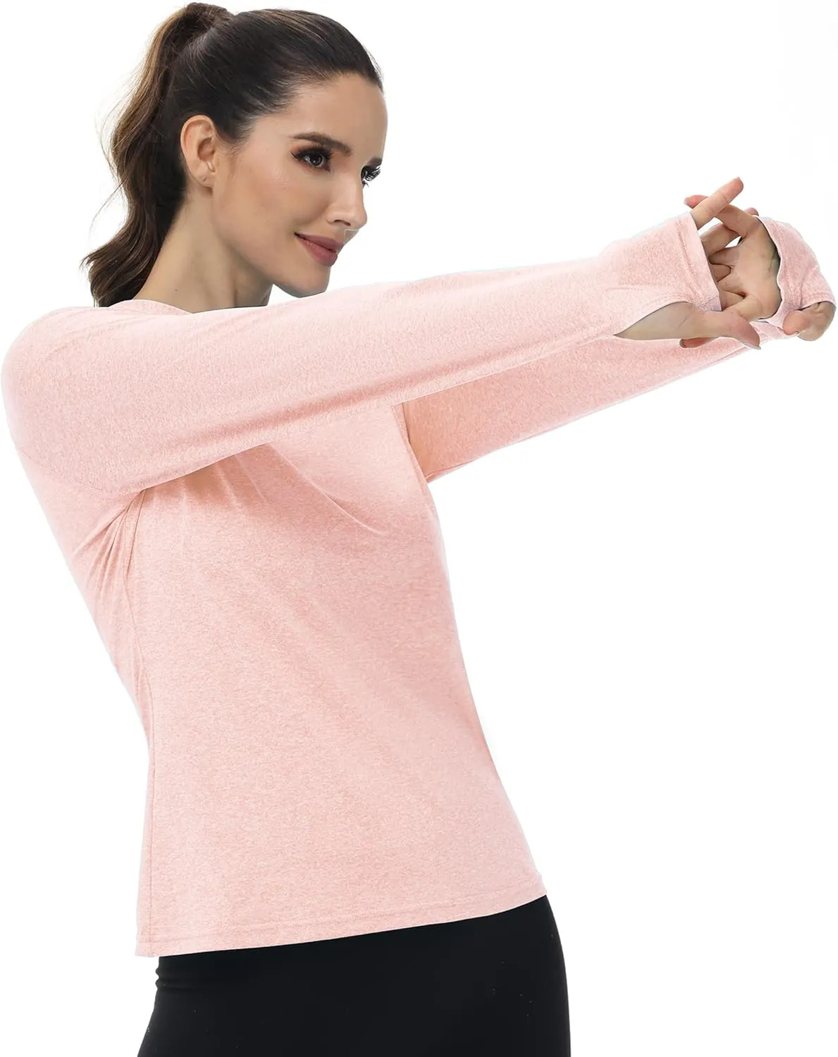 isnowood Womens Long Sleeve Rash Guard, Lightweight UV UPF 50  Sun Protection Shirts, Hiking Outdoor Running Fishing Clothing