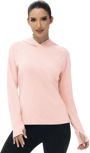isnowood Womens Long Sleeve Rash Guard, Lightweight UV UPF 50  Sun Protection Shirts, Hiking Outdoor Running Fishing Clothing