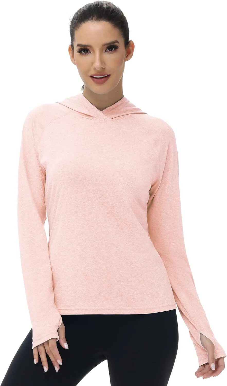 isnowood Womens Long Sleeve Rash Guard, Lightweight UV UPF 50  Sun Protection Shirts, Hiking Outdoor Running Fishing Clothing