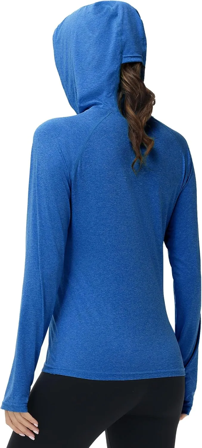 isnowood Womens Long Sleeve Rash Guard, Lightweight UV UPF 50  Sun Protection Shirts, Hiking Outdoor Running Fishing Clothing