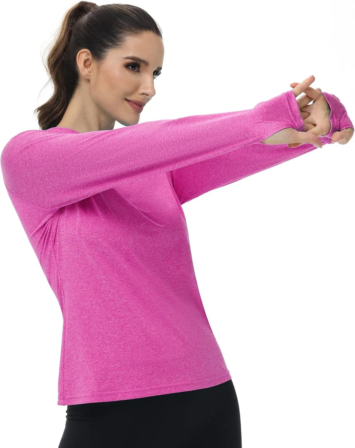 isnowood Womens Long Sleeve Rash Guard, Lightweight UV UPF 50  Sun Protection Shirts, Hiking Outdoor Running Fishing Clothing