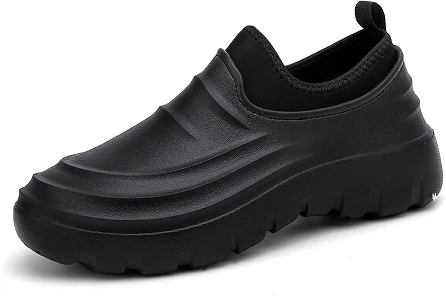 JiuQing Men's Rain Boots Waterproof Chef Shoes Low-Top Non-Slip Work Fishing Water Shoes
