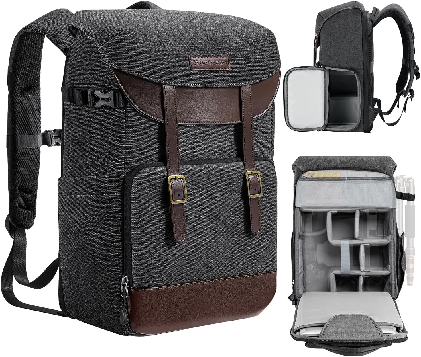 K&F Concept Camera Backpacks for Photographers Travel Bag with laptop compartment and Rain Cover Waterproof Multi-Functional Camera Bags for Dslr