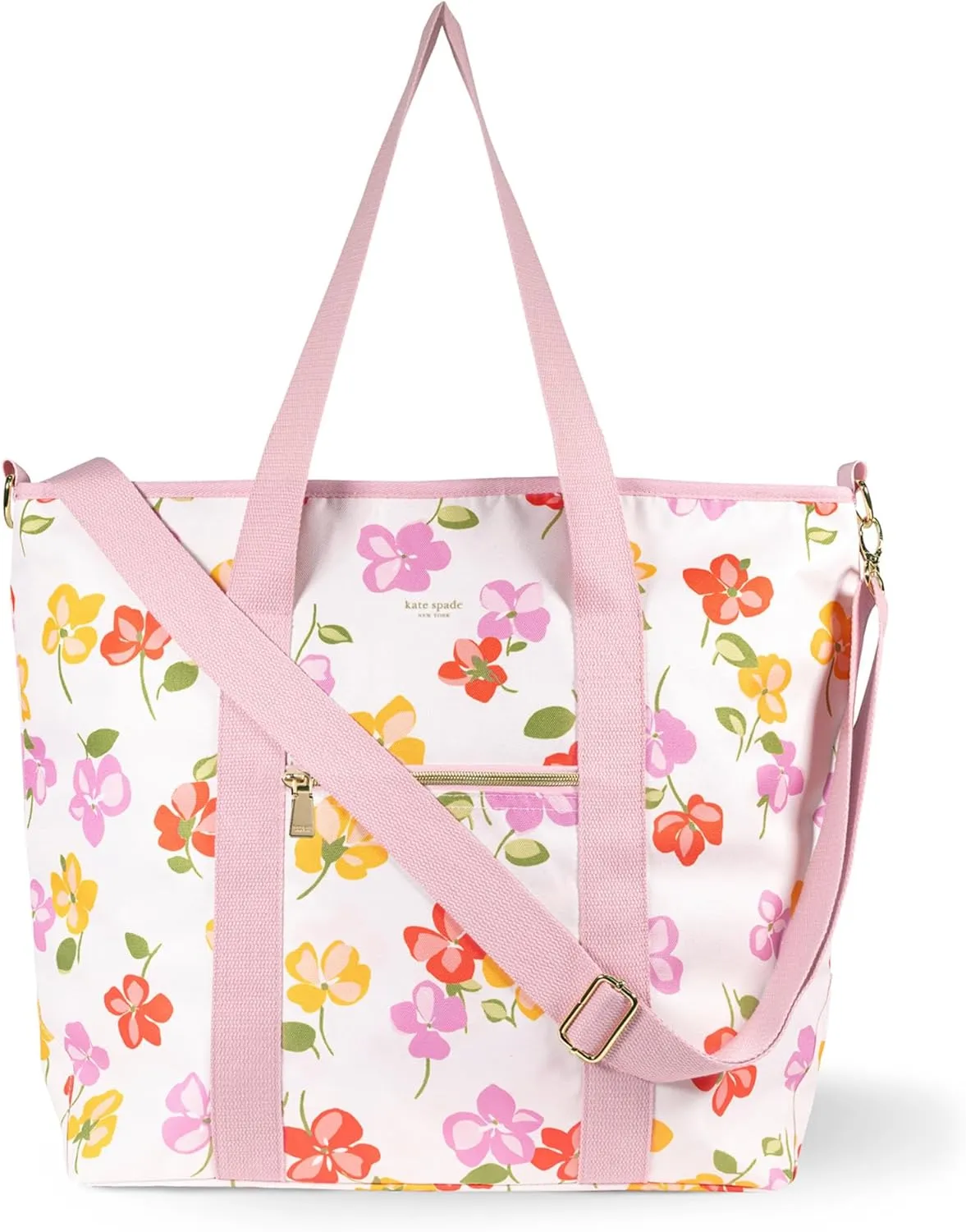 kate spade new york Large Capacity Insulated Cooler Tote Bag, Soft Sided Portable Beach Cooler with Shoulder Strap