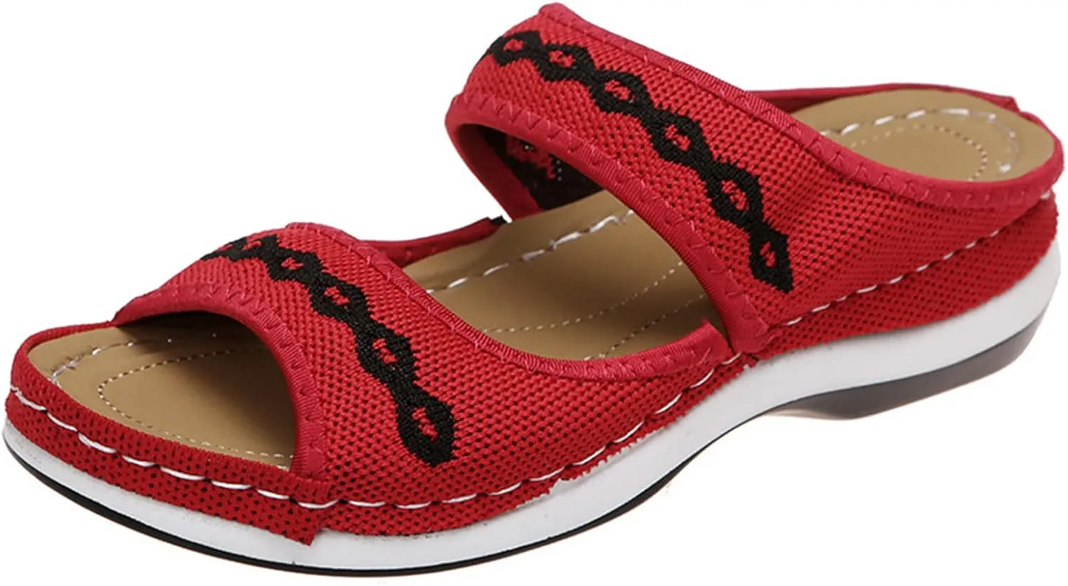 Ladmiple Comfortable Orthopedic Sandals For Women Dressy Summer Arch Support Orthotic Flip Flops Cute Walking Slides Shoes