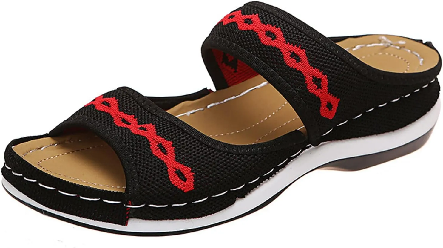 Ladmiple Comfortable Orthopedic Sandals For Women Dressy Summer Arch Support Orthotic Flip Flops Cute Walking Slides Shoes