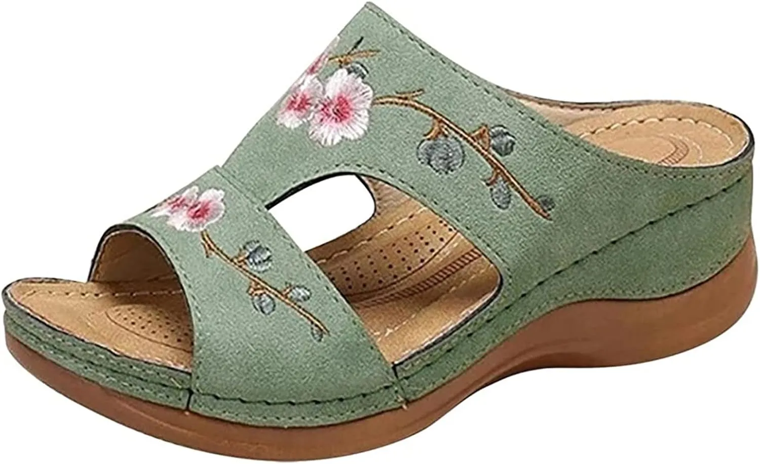 Ladmiple Orthopedic Sandals For Women Dressy Summer Comfortable Slip On Orthotic Flip Flops Walking Shoes With Arch Support