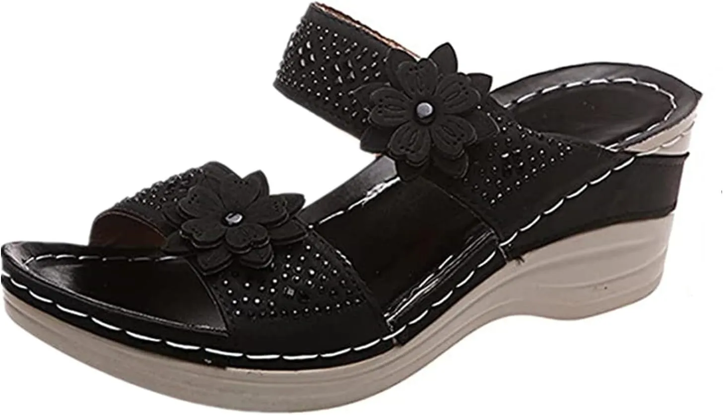 Ladmiple Orthopedic Sandals For Women Elegant Walking Slippers with Arch Support Dressy Summer Slip On Orthotic Flip Flops