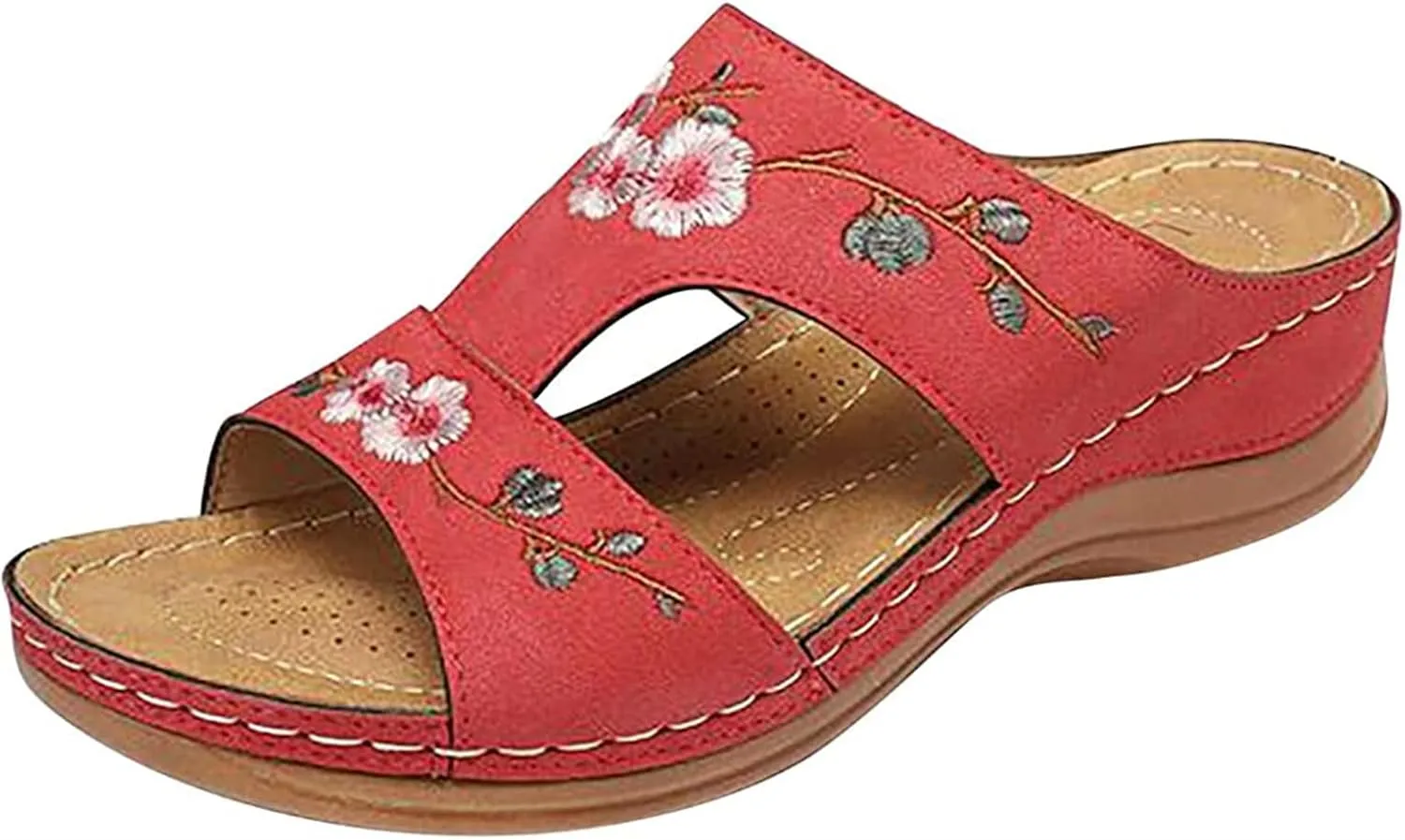 Ladmiple Orthopedic Sandals For Women Plantar Fasciitis Arch Heel Support Comfort Orthotic Slides Dressy Summer Flip Flops