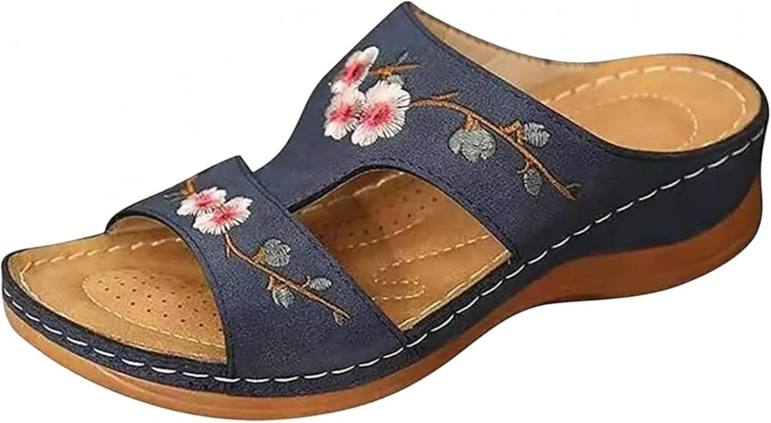 Ladmiple Orthopedic Sandals For Women Plantar Fasciitis Arch Heel Support Comfort Orthotic Slides Dressy Summer Flip Flops